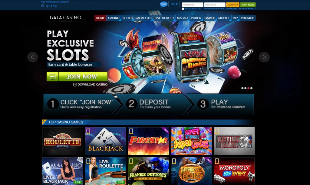 Gala Casino - 100% matched deposit bonus up to ,£400